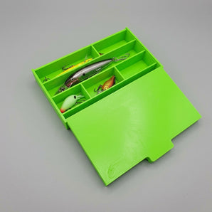 Compact gereedschapskist met schuifdeksel voor visuitrusting