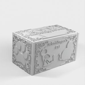 Schrödinger's Cat 3D print, fysieke demonstratie van kwantummechanica theorie