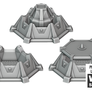 Kleine ronde bevestigingen voor Warhammer 40k terrein