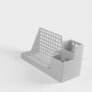 Tablethouder en bureau-organizer
