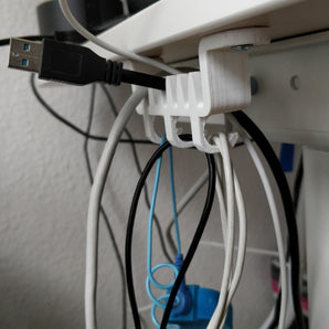 Kabelhouder en ophanging voor onder het bureau