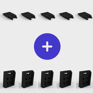 Pakketaanbieding - 5 gereedschapshouders en 5 batterijhouders voor DeWALT 18v