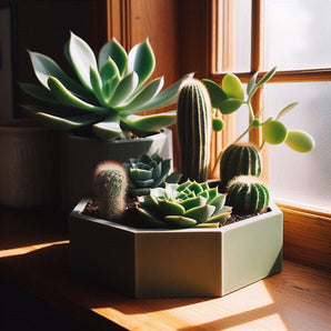 Vierkante plantenpot voor cactus en bonsai