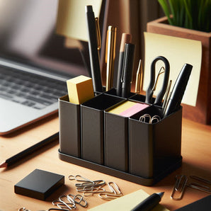 Moderne bureau-organizer voor pennen en kantooraccessoires