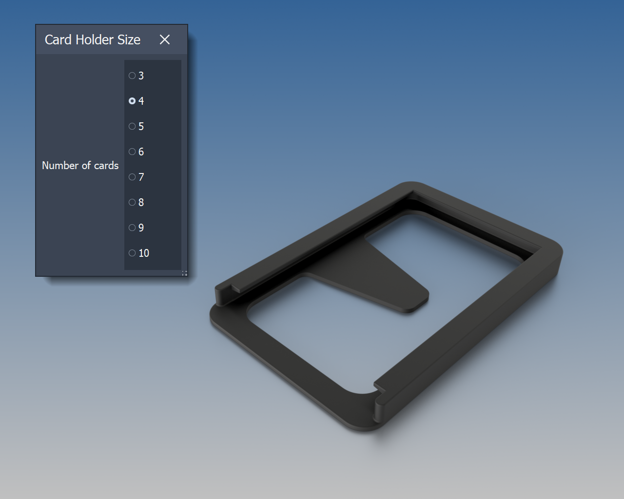 Verstelbare kaarthouder voor 4, 6 en 8 kaarten