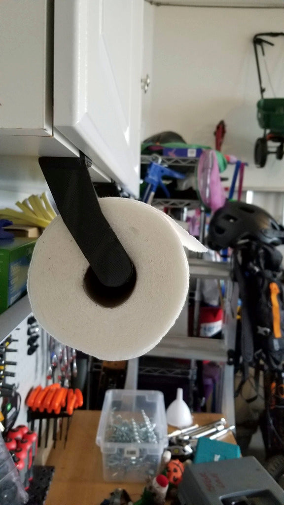 Verlengde papieren handdoekhouder voor kastplanken - 16 mm klem