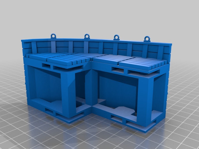 28 mm Miniature Verhoogde Dekken voor Zeilschepen: Uitbreidingsset Deel 2