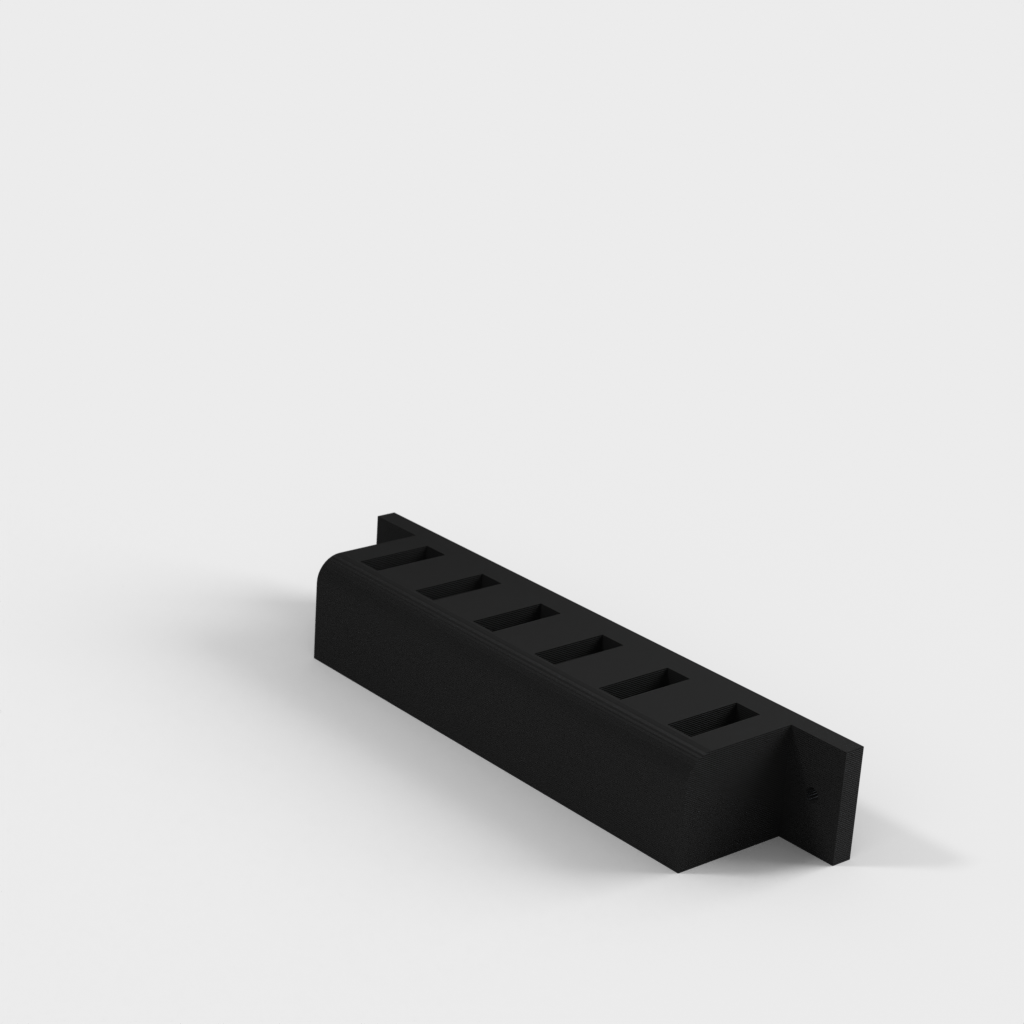 USB Rack voor 6 USB-sticks met montagemogelijkheid op bureau of muur