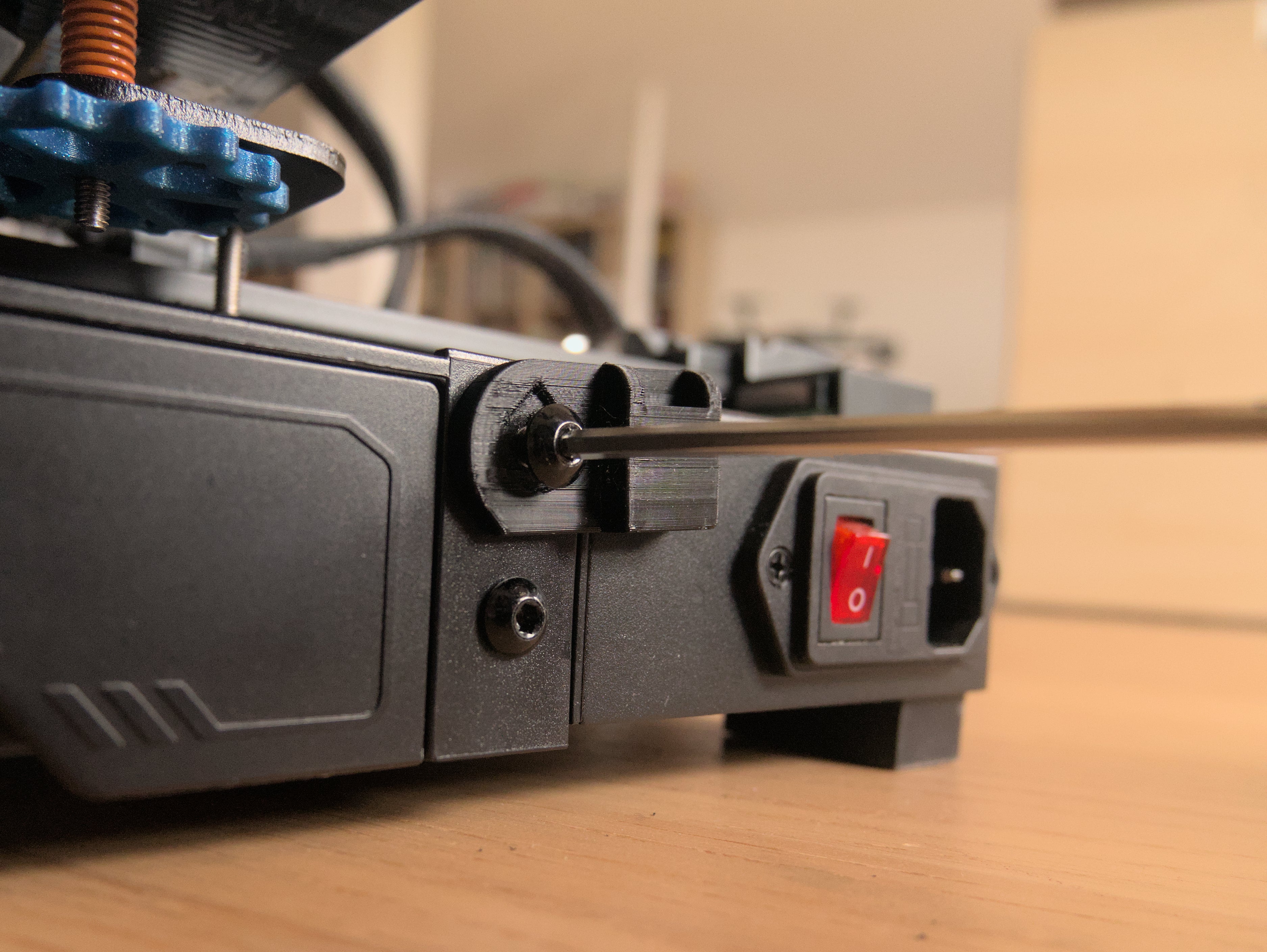 Stroomkabelhouder voor Ender 2 Pro