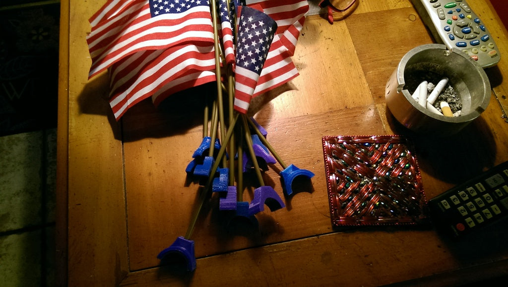 Vlaggenhouder voor bootbuizen voor kleine Amerikaanse vlag