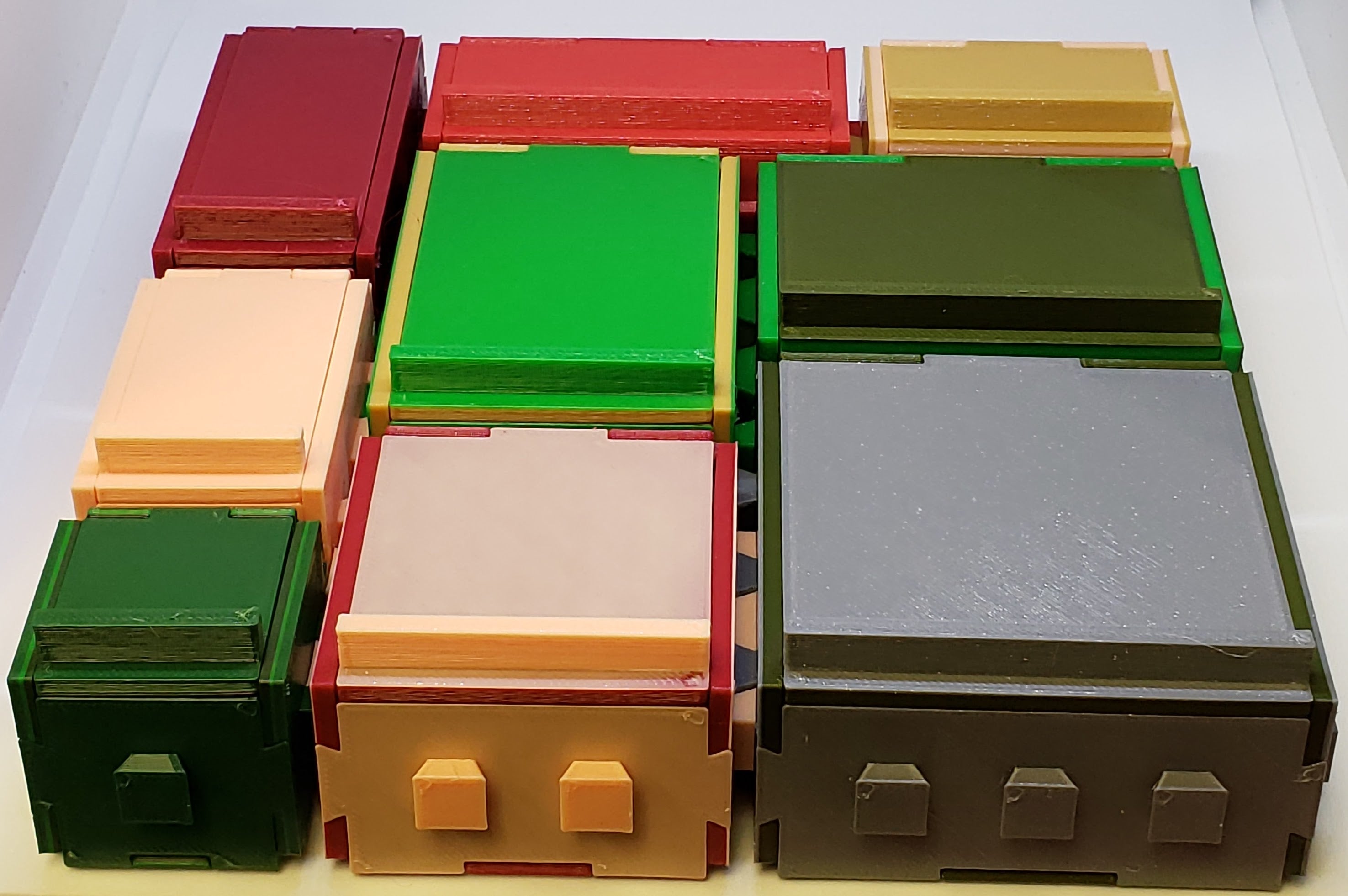 Modulaire, onderling verbindbare opbergdozen