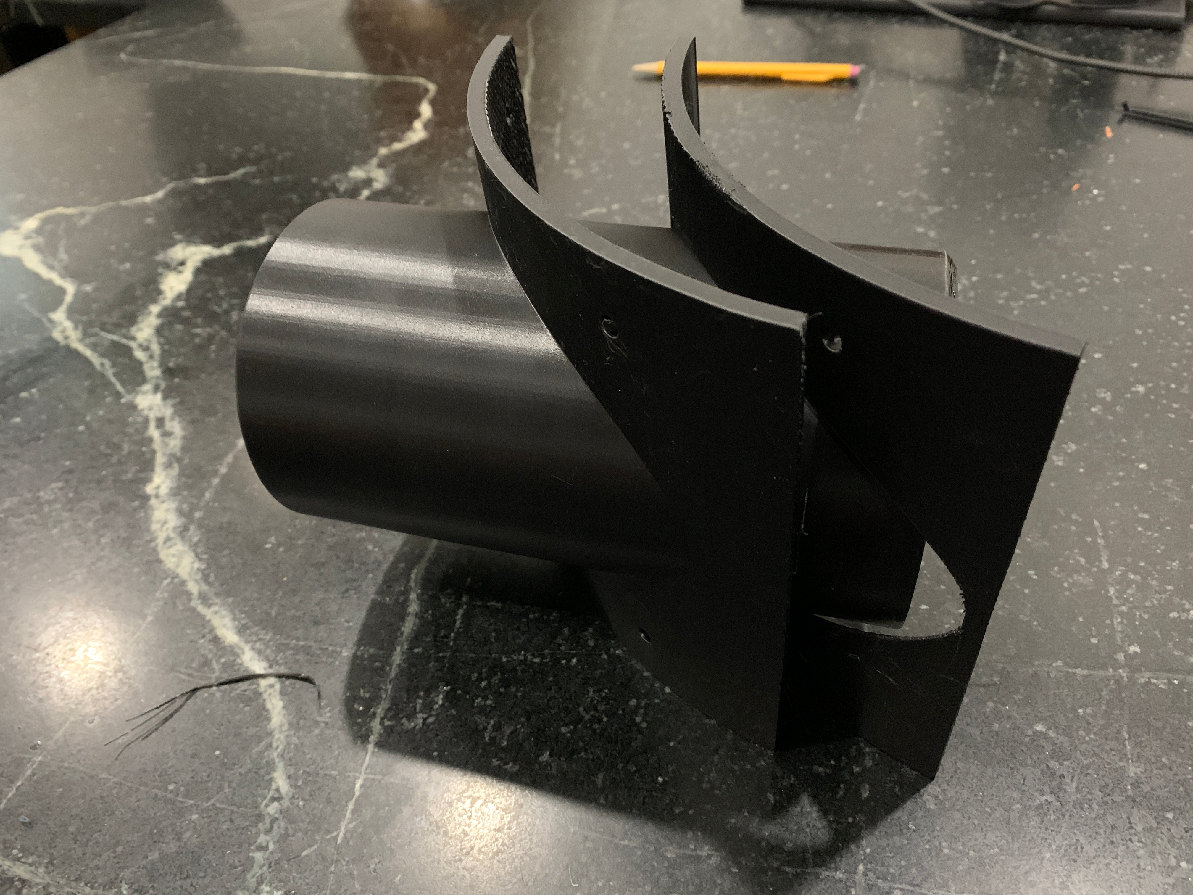 Zijdelings gemonteerde cycloonstofafscheider voor een emmer van 5 gallons