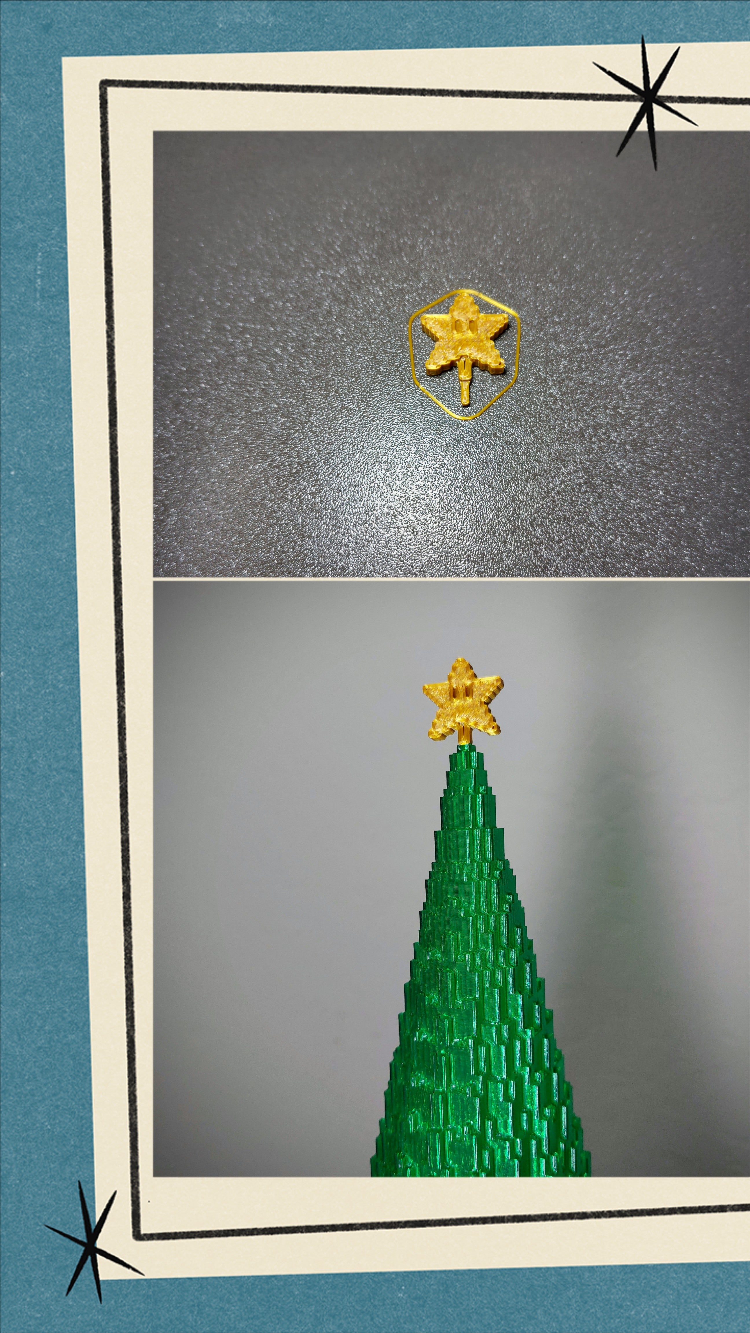 Grote Pixel Kerstboom met LED Theelichthouder