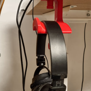 Hoofdtelefoonhouder voor bureau met extra haak