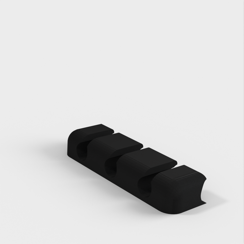 3 × USB-kabelholder til montering med dobbeltklæbende tape
