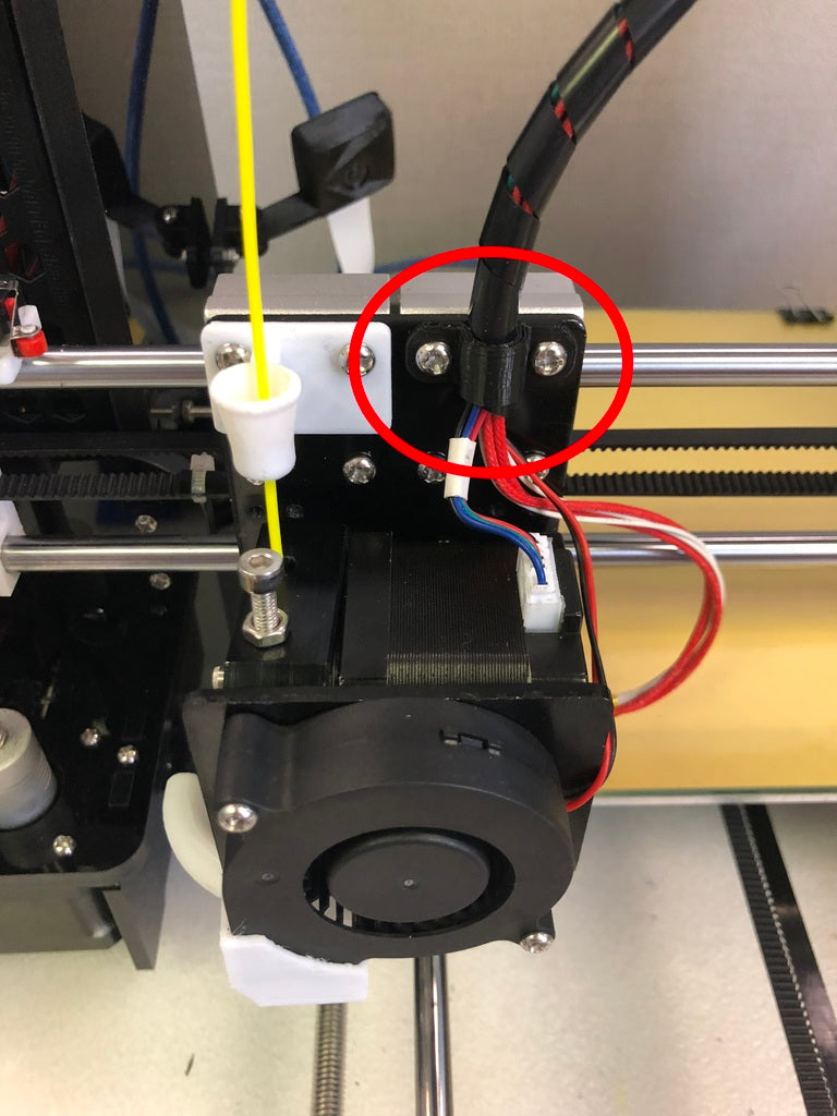 Anet A8 - Kabelbevestiging voor Hot End