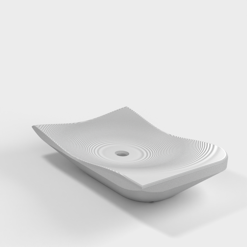 Verbeterde minimalistische zeephouder voor gebogen zeepstaven v1.1