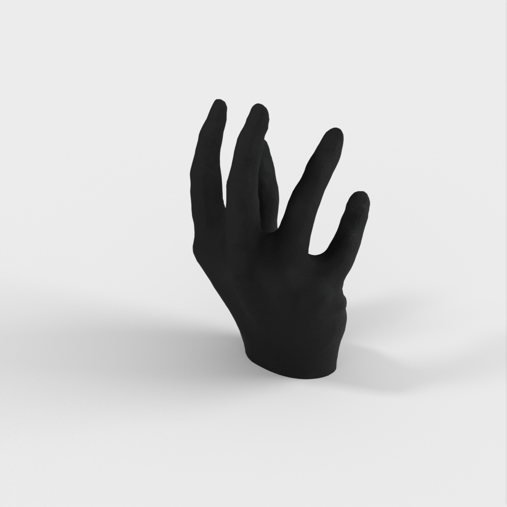 3D gescande iPhone-houder in de vorm van een hand