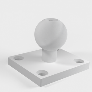 RAM Mount M5 met gecentreerde M5-stang en taps toelopende schroefgaten