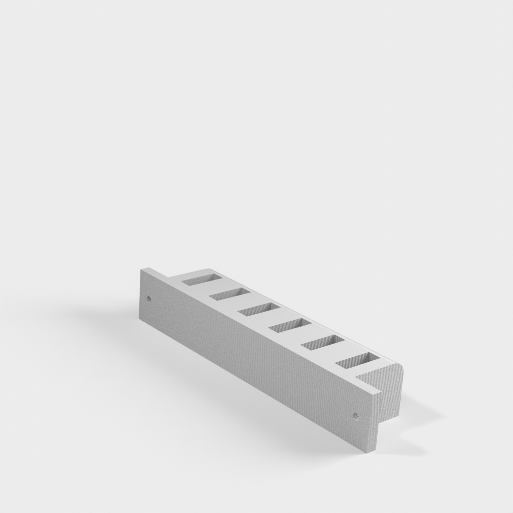 USB Rack voor 6 USB-sticks met montagemogelijkheid op bureau of muur