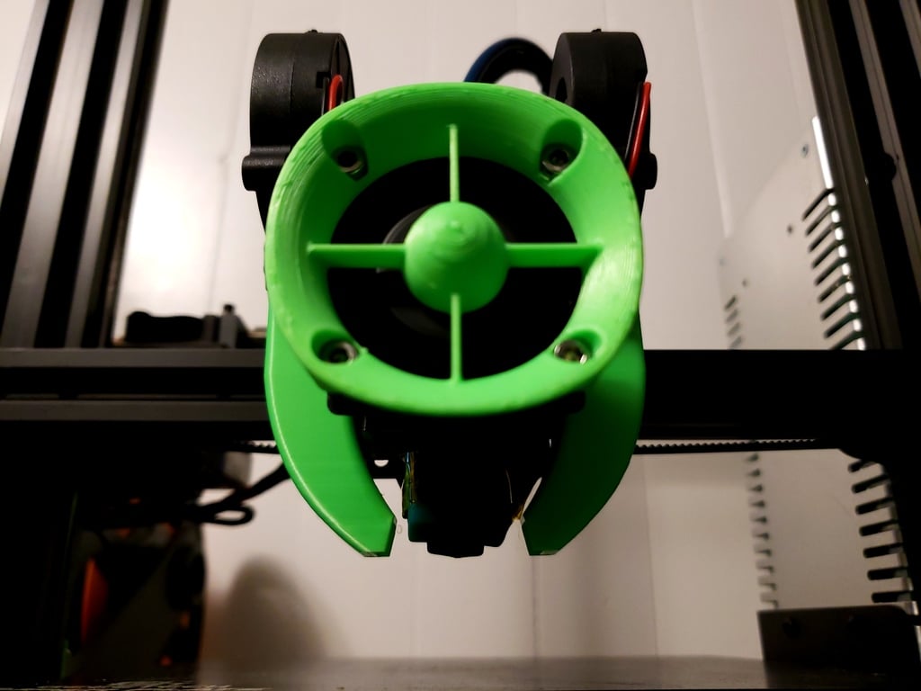 Upgradebeugel voor Geeetech A10/A30: E3D V6 Hotend en dubbele 5015 ventilatorsteun