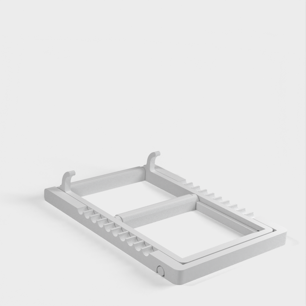 Tabletstandaard met verstelbare hoek en print-in-place scharnieren