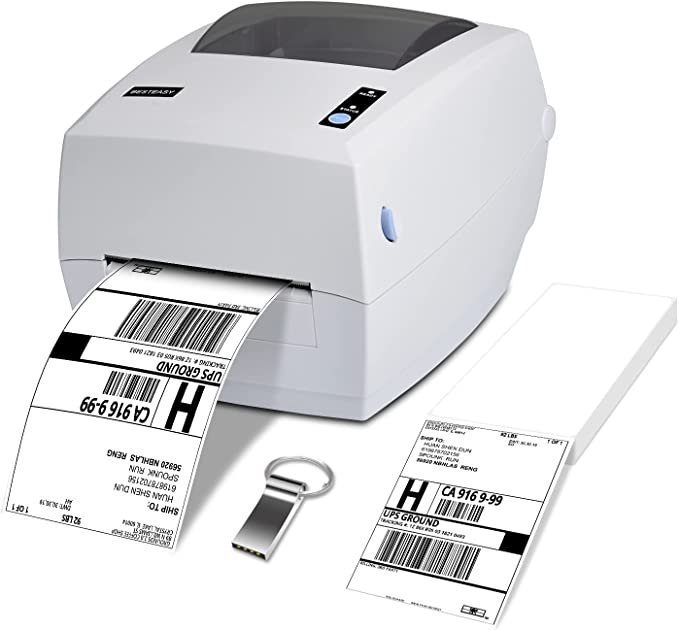 Ruimtebesparend statief voor thermische labelprinter