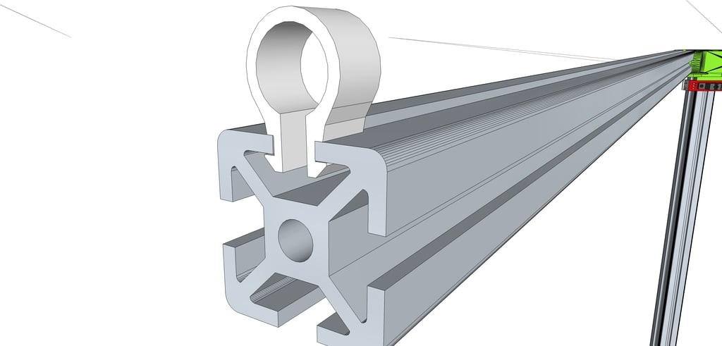 Kabelhouder voor 20x20 mm aluminium extrusies