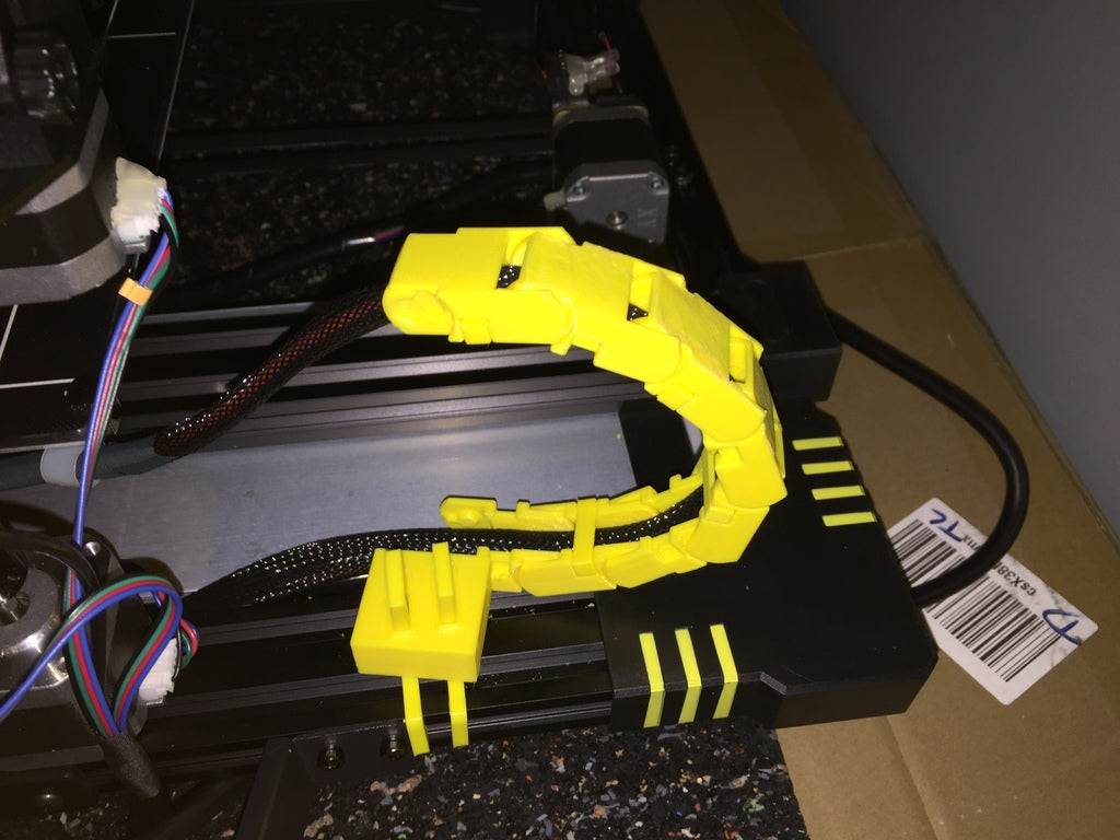 Anycubic Chiron printbed kabelketting remix clip-on