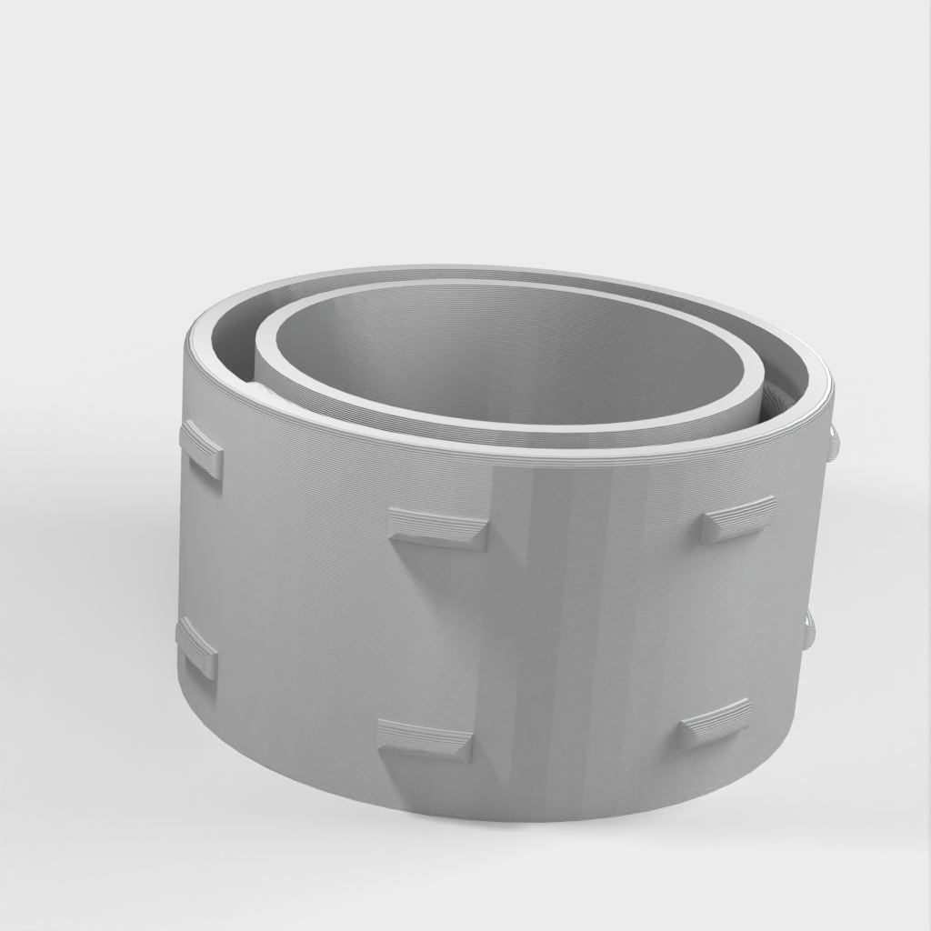 Zwenkbare vacuümslangaansluiting voor 35 mm en 40 mm slangen