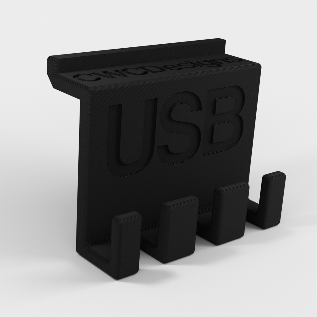 USB-houder voor organisatie en kabelbeheer ontbreekt