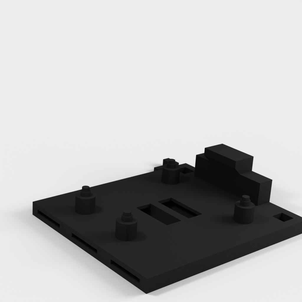3D-printbare Arduino Mega 2560 R3 montageplaat met optionele afdekking