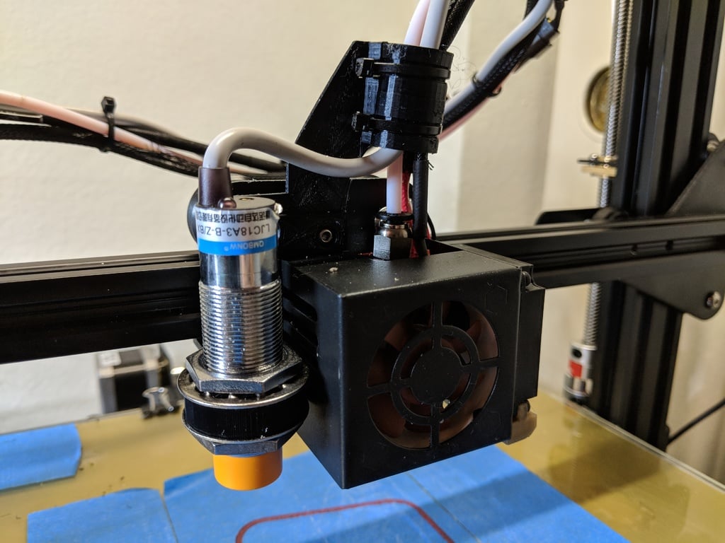 CR-10 en Ender 3 ABL-montage met kabelgeleiding en spanningontlasting