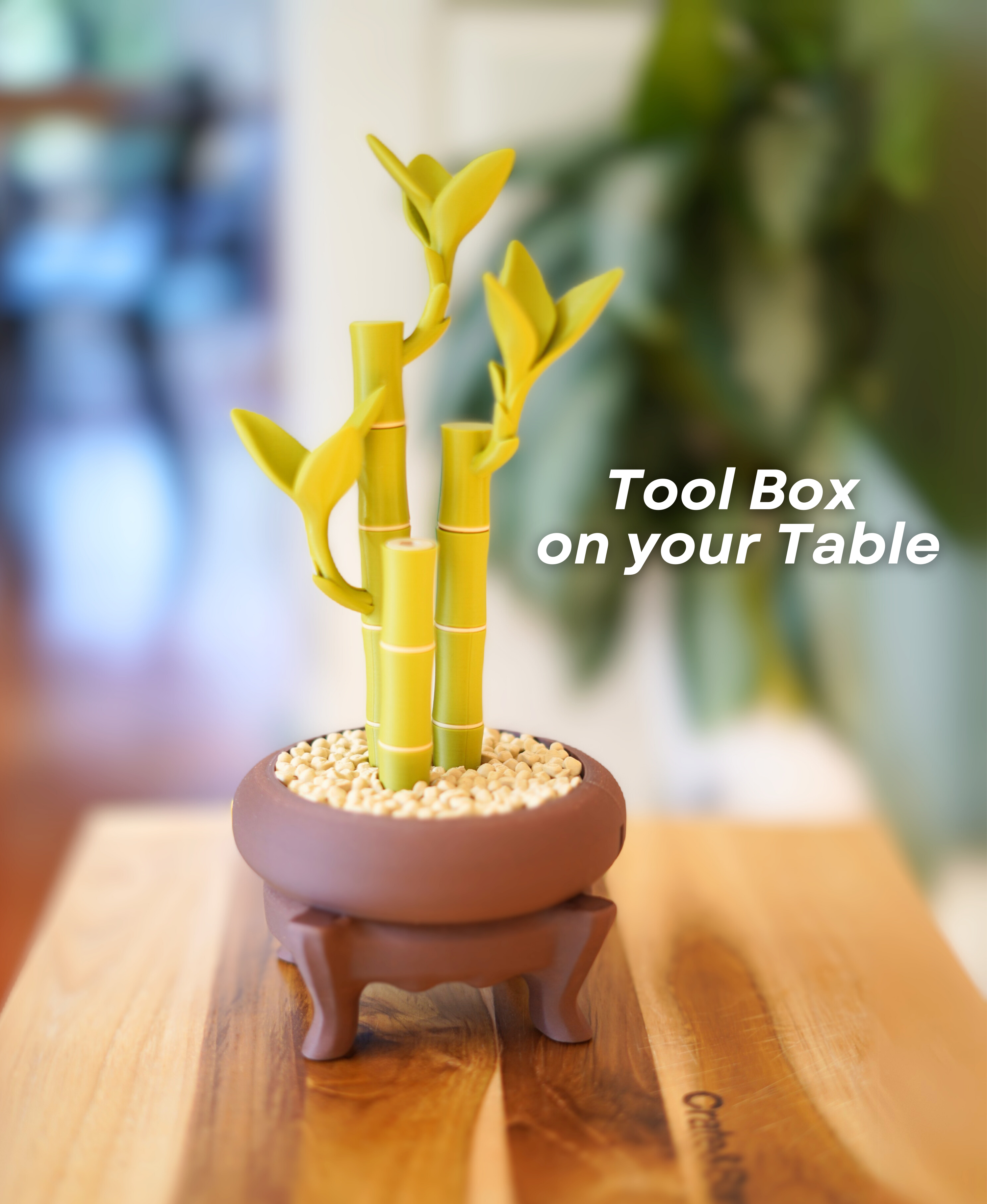Bamboo Bits: Elegante gereedschapsopslag voor op het bureau