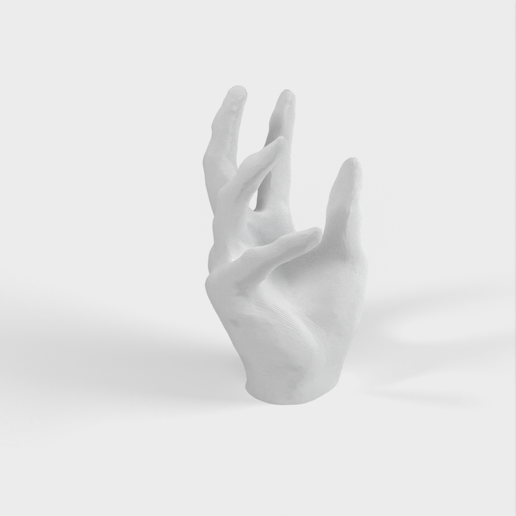 3D gescande iPhone-houder in de vorm van een hand