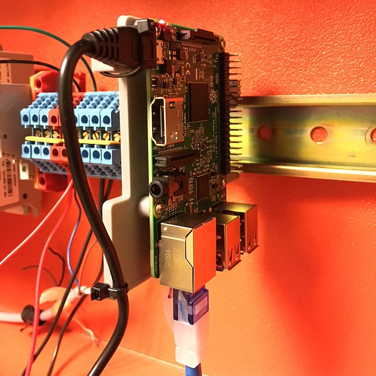 DIN-railbeugel voor Raspberry Pi