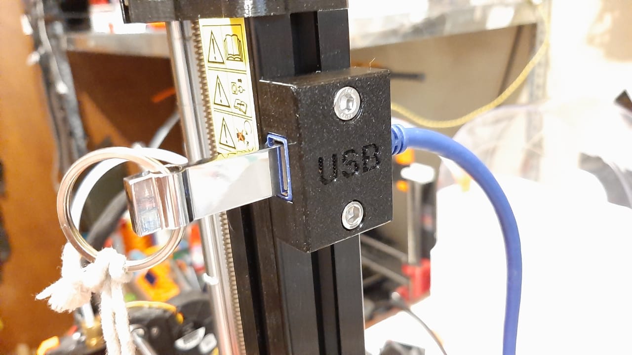 USB-kabelhouder voor Original Prusa Mini 3030 Extrusie
