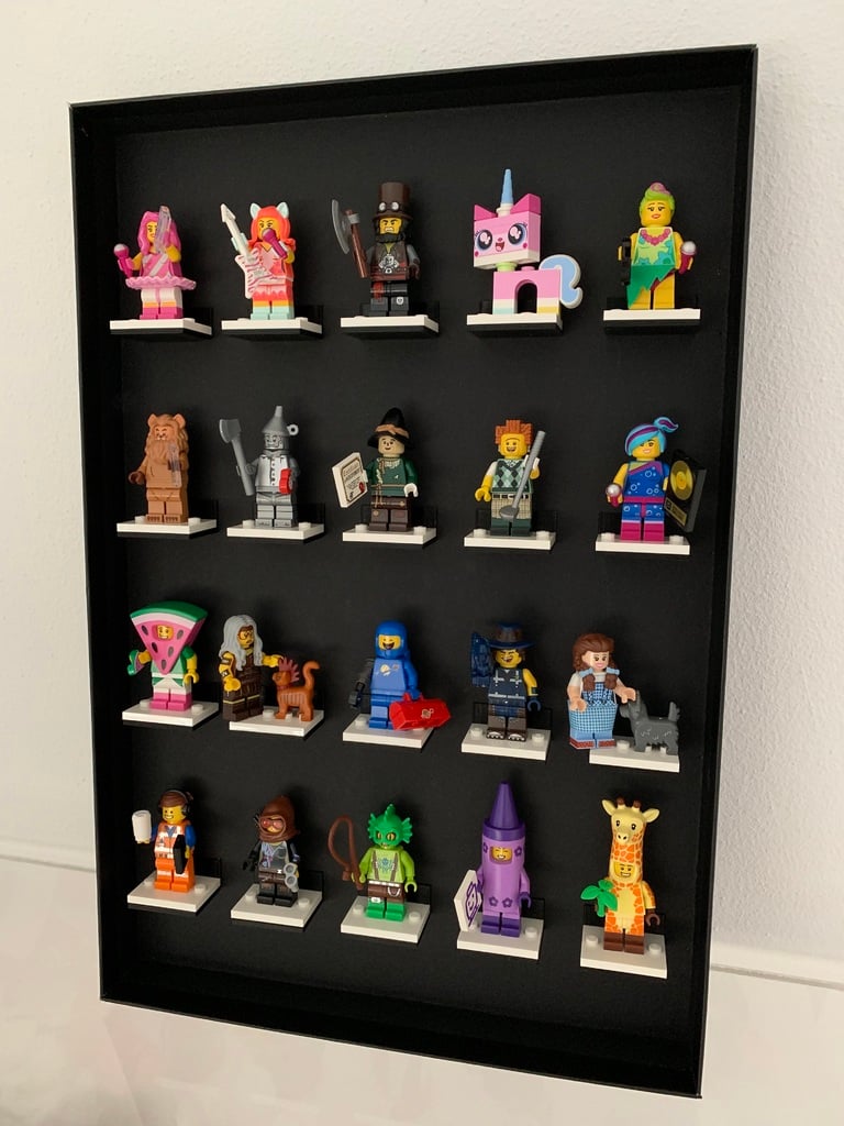 Muurbevestiging displaystandaard voor LEGO minifiguren