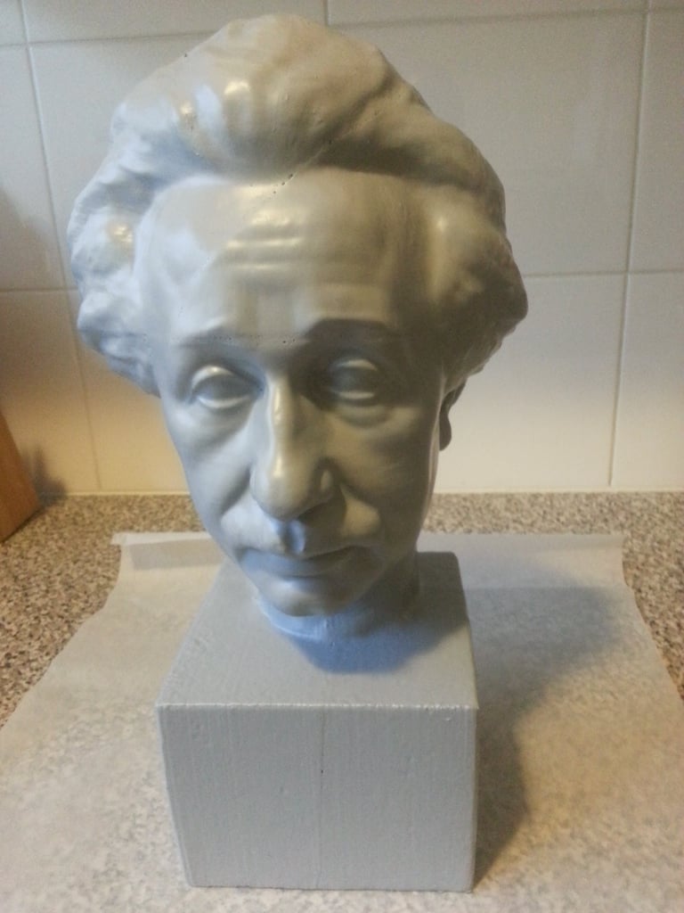 Albert Einstein Bust 3D Scan - Bronzen beeld om af te drukken