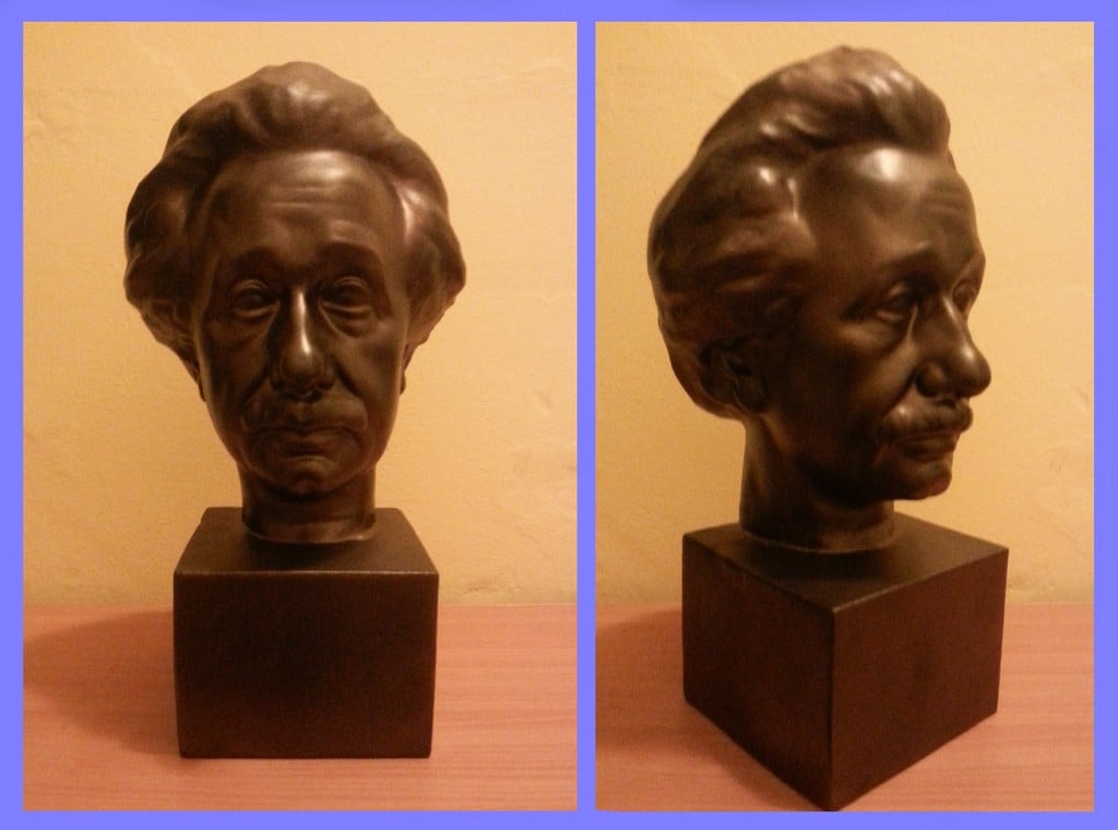 Albert Einstein Bust 3D Scan - Bronzen beeld om af te drukken