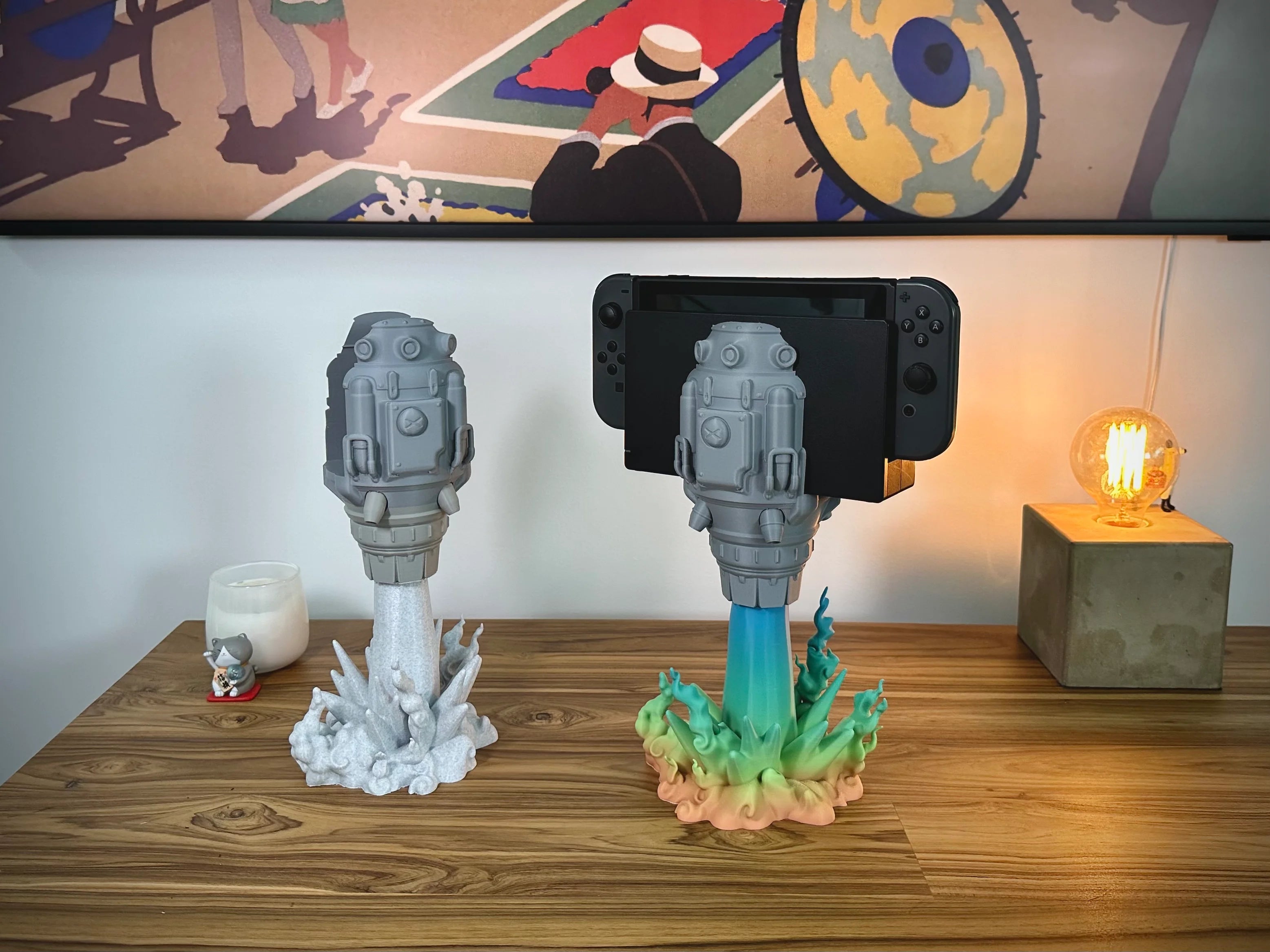 Stijlvolle raket houder voor Nintendo Switch OLED/Klassiek