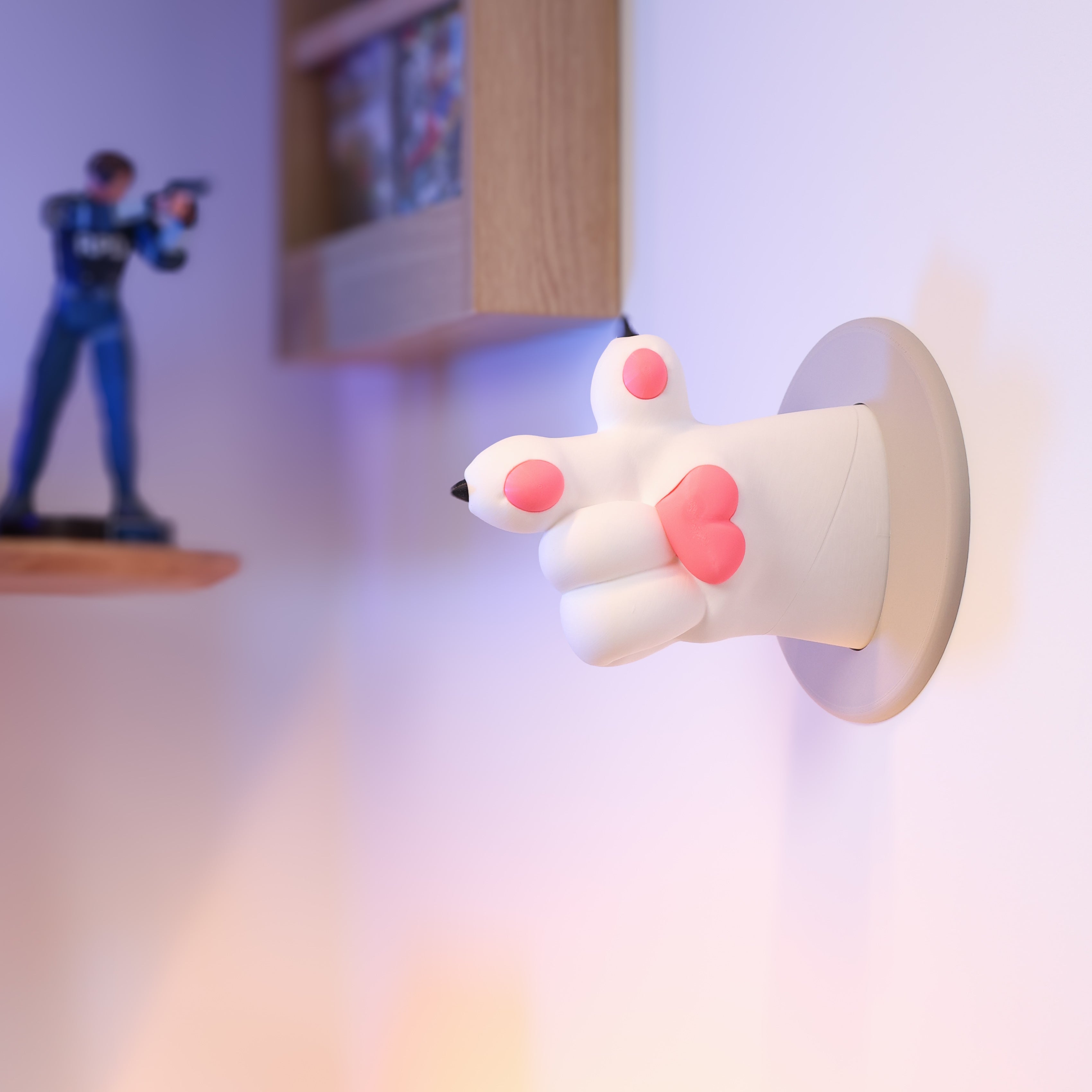 Wandgemonteerde Kattenpoot Houder voor Headset en Tassen