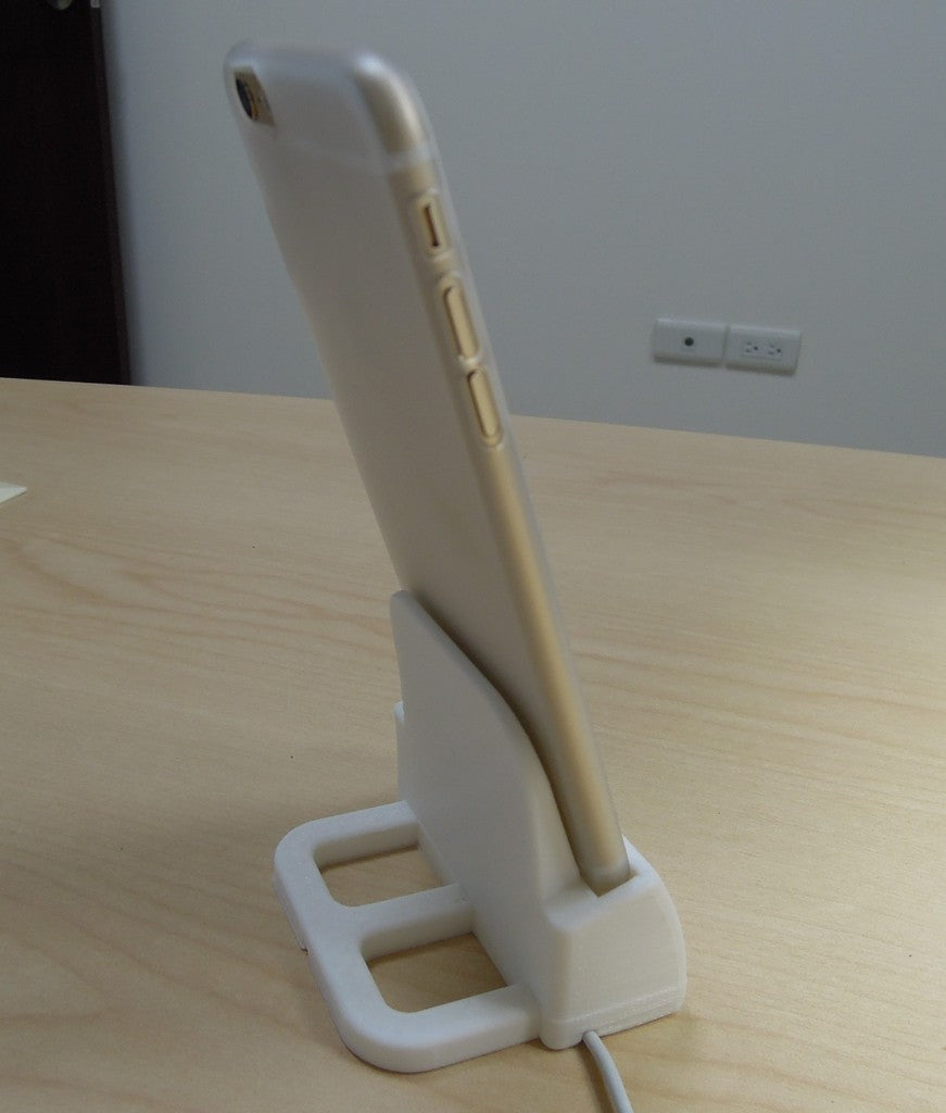 iPhone6 en 6 Plus oplaaddock met luidsprekerhoorn en verstelbare kabelgeleiding