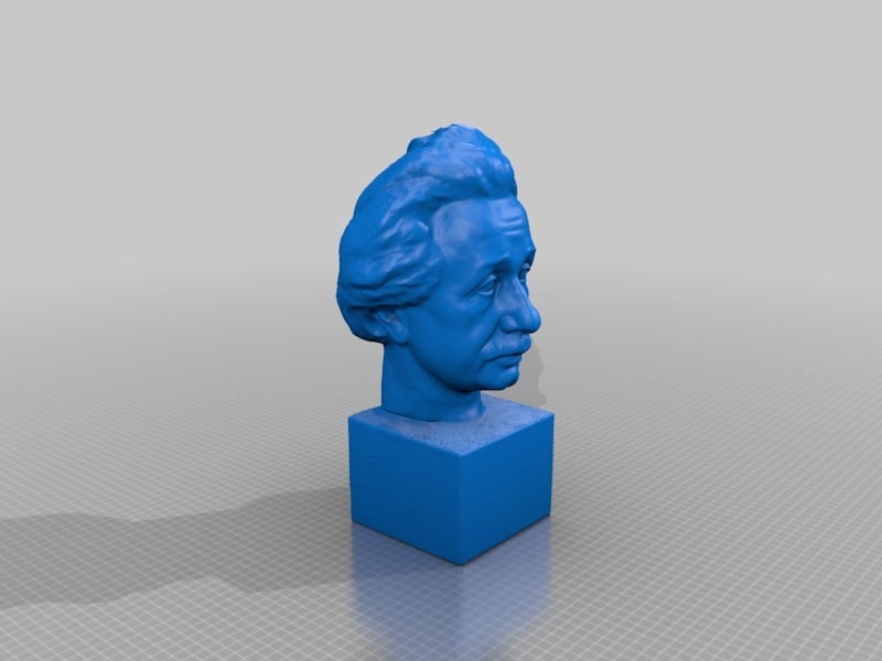 Albert Einstein Bust 3D Scan - Bronzen beeld om af te drukken