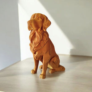 Elegante Golden Retriever sculptuur in brons-look