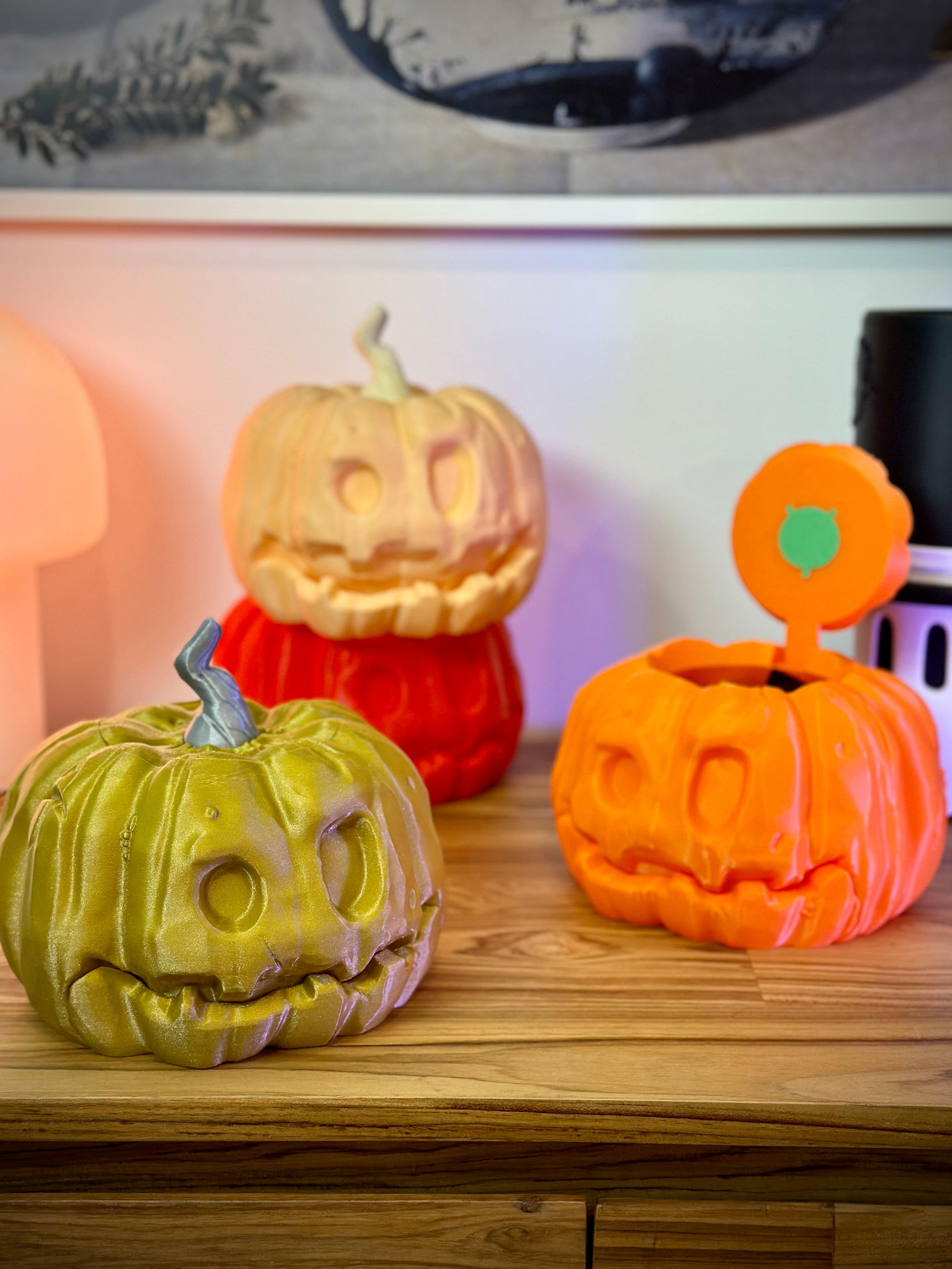 Gelede Halloween Pompoenmand voor Snoep
