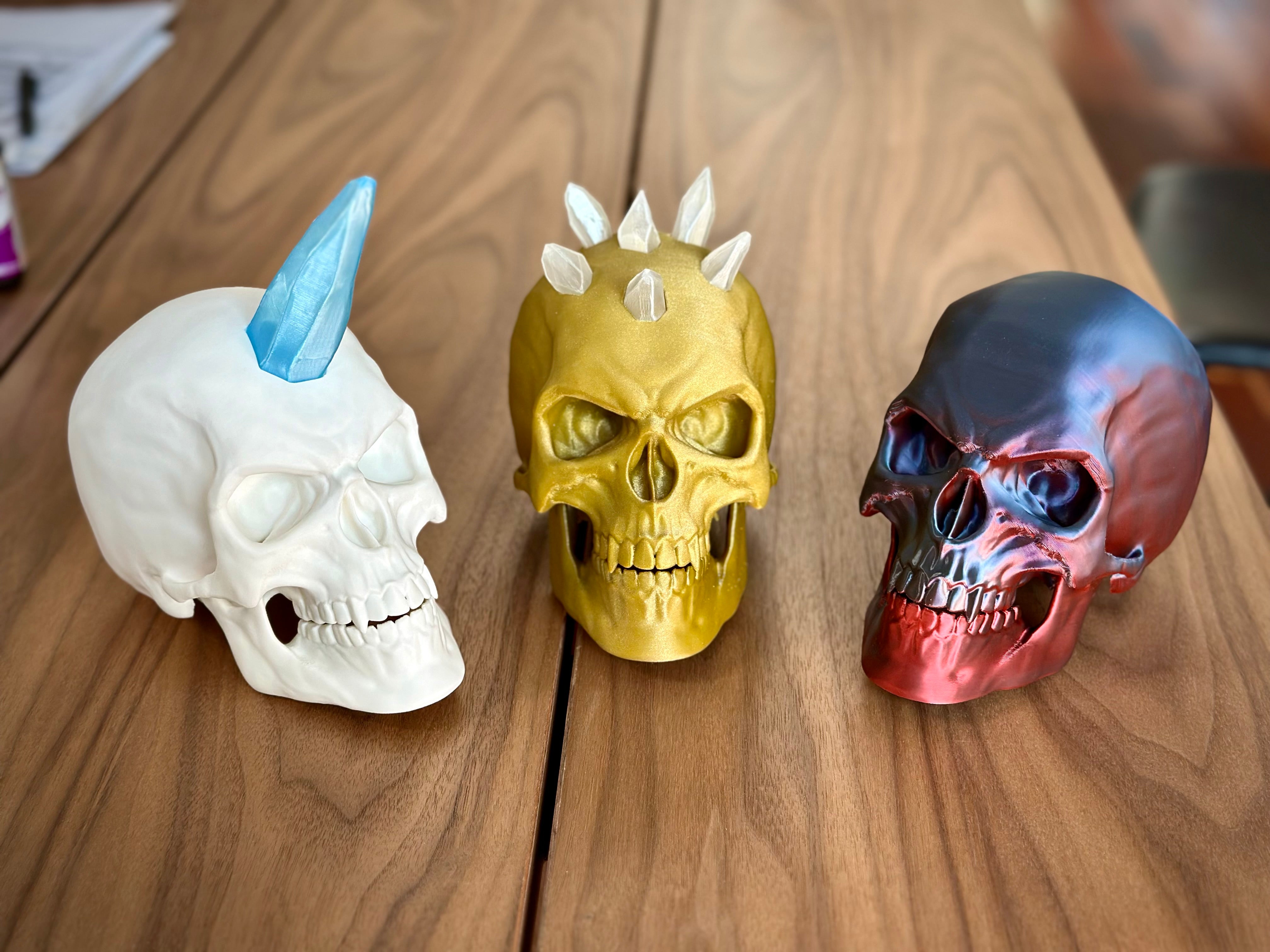 Gearticuleerde schedels voor Halloween-decoratie