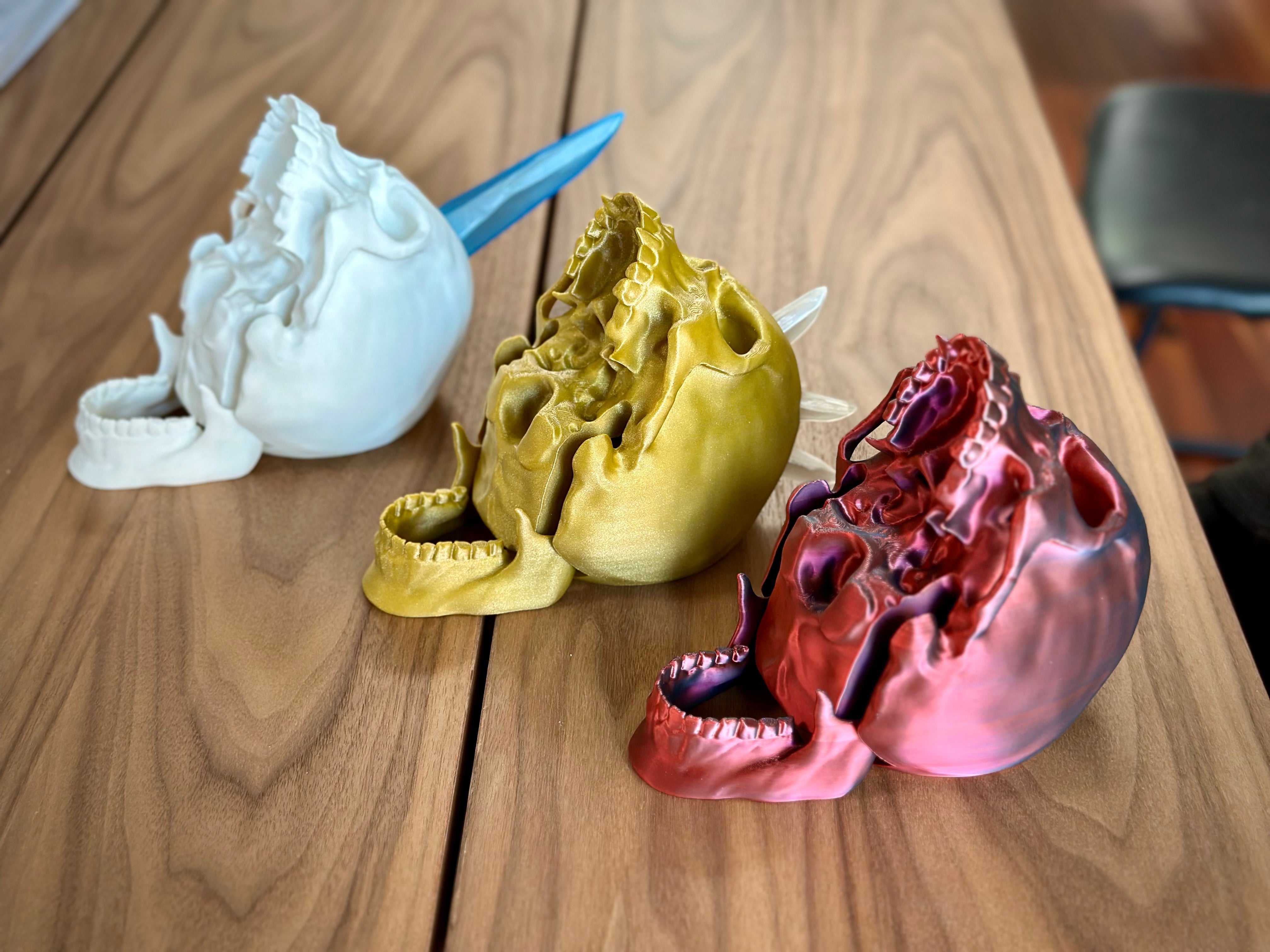 Gearticuleerde schedels voor Halloween-decoratie