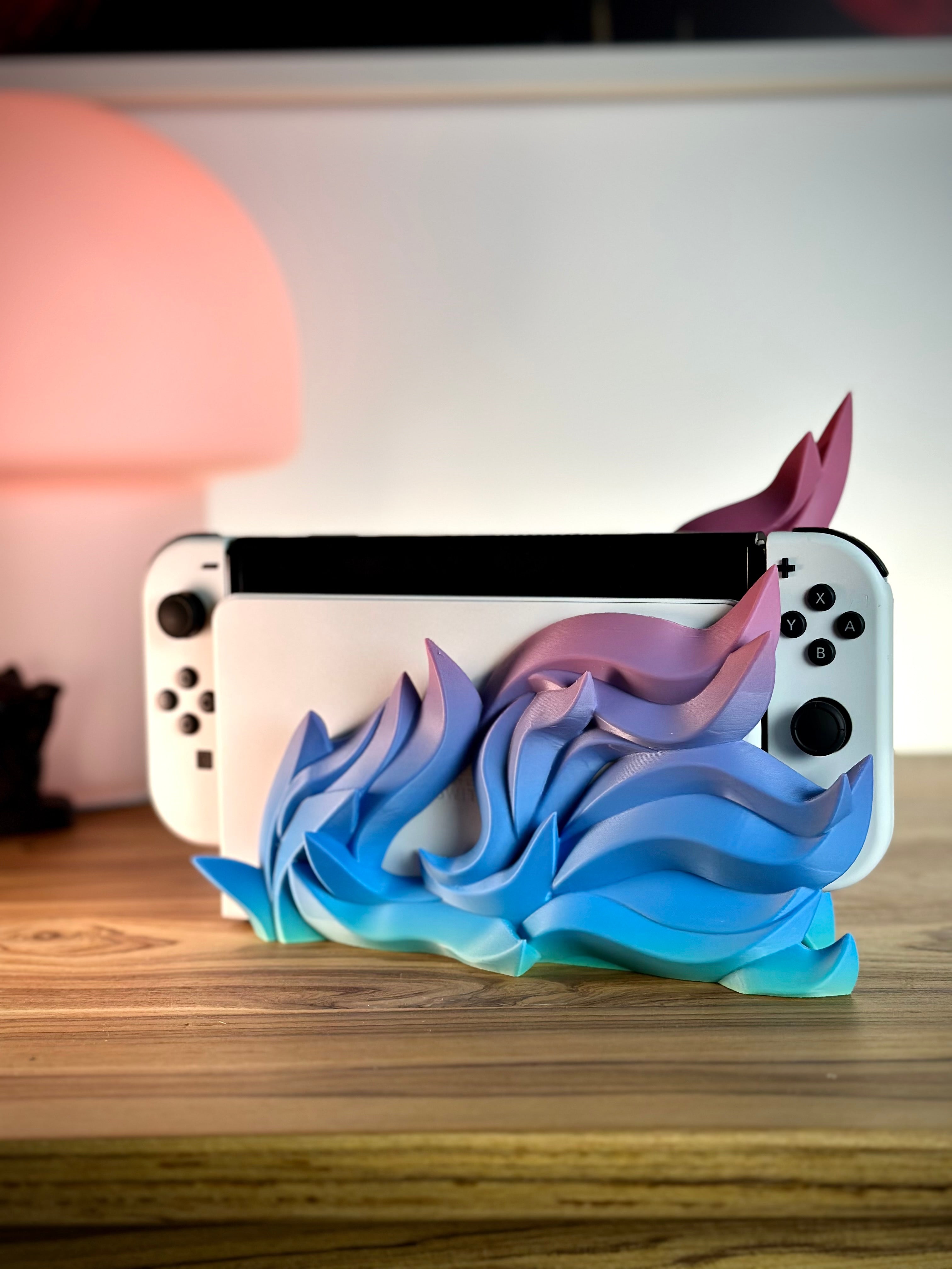 Stijlvol Vlammen Dock voor Switch OLED/Klassiek