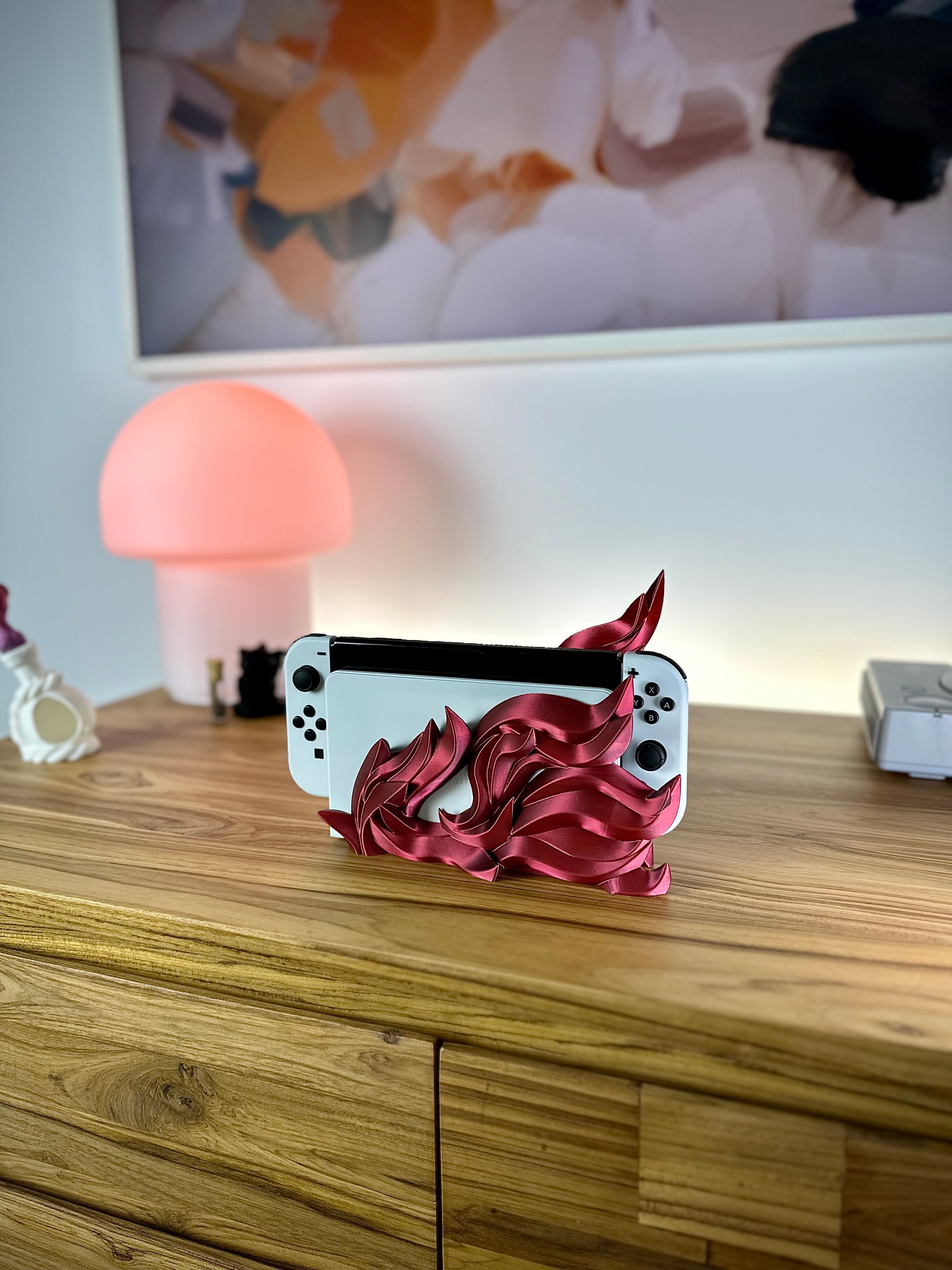 Stijlvol Vlammen Dock voor Switch OLED/Klassiek